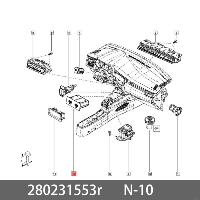 

2025 New Replacement Accessories USB Auxiliary Port for Clio 2020 USB Control Unit Input Device Module 280231553R 33352430 CHINA