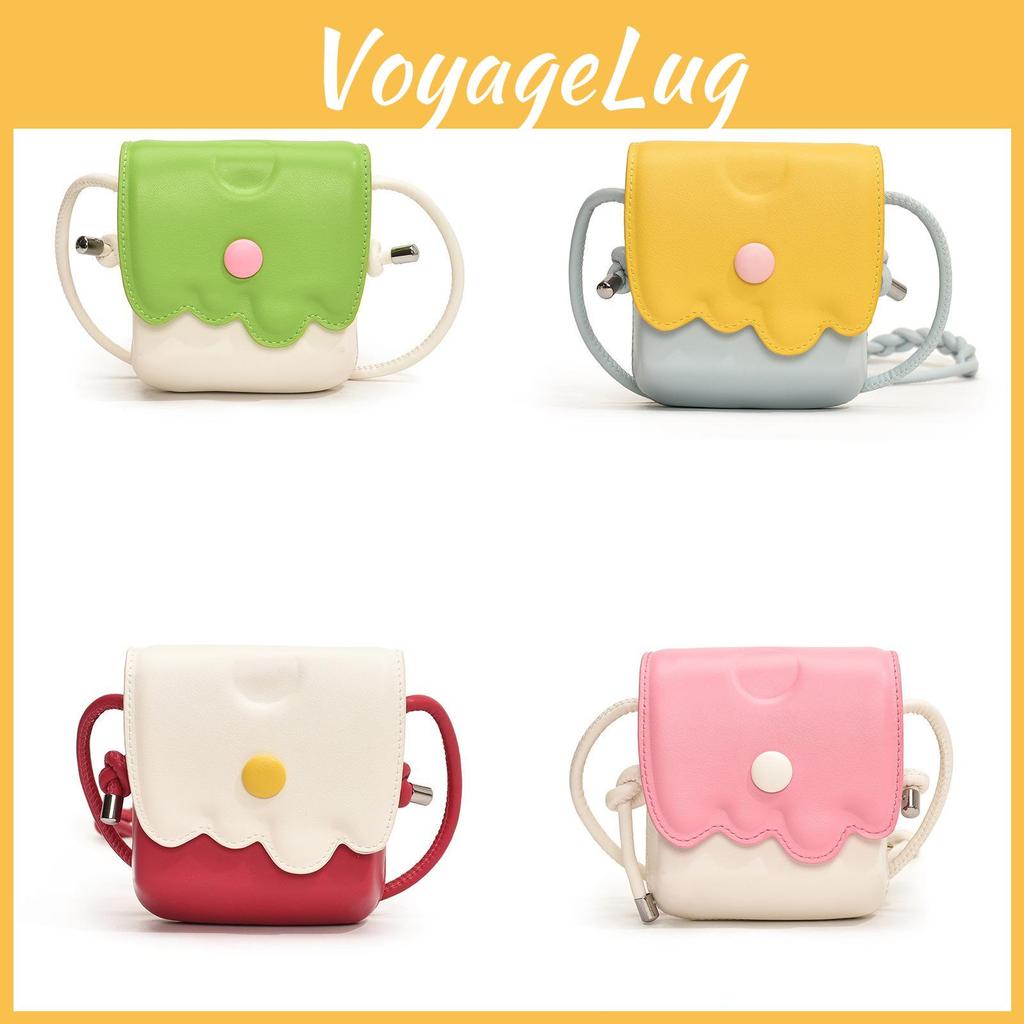 Stylish Mini Shoulder Bag For Kids With Vibrant Color Blocking And Breathable Material