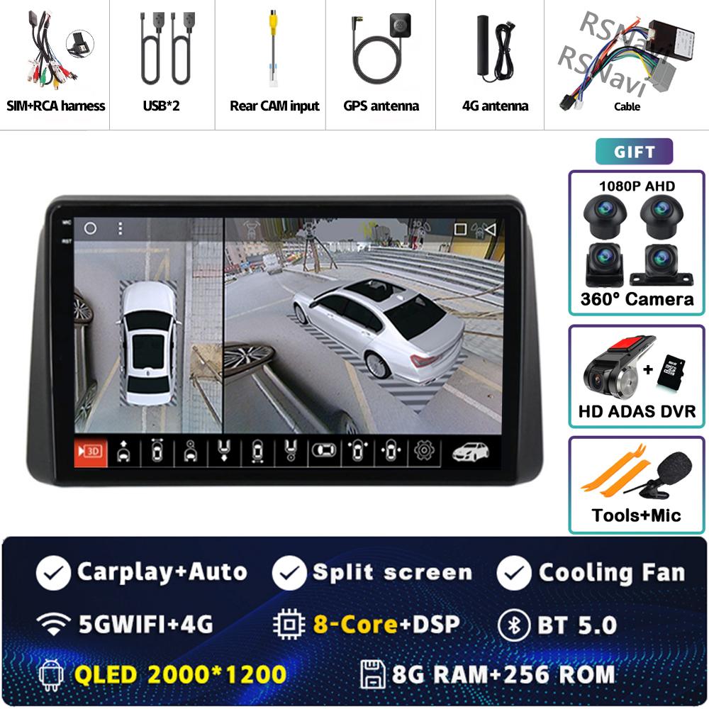 Android 14 Carplay Car Radio For Chrysler Grand Voyager 5 For Dodge Grand Caravan 2008 2011-2020 GPS Multimedia Stereo Head Unit