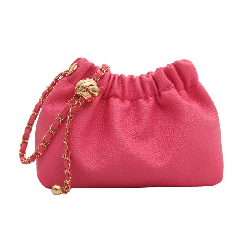 Stylish Pu Bucket Bag For Women 2024 Trendy Street Fashion Shoulder Bag In Multiple Colors