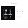 Fashion Classic Cross Earrings Inlaid With Aaaaa Crystal Zircon Women's And Men's Personalized Jewelry Earrings