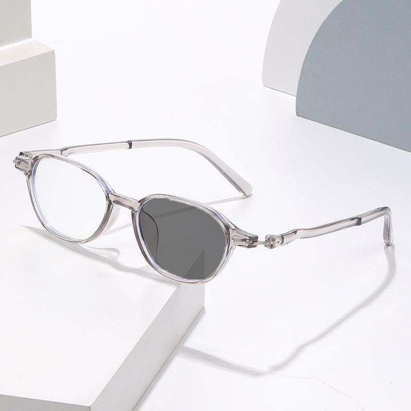 Neue Vintage Photochrome Myopiebrille Koreanischer Stil Retro Runder Rahmen HD Anti Blaulicht Farbwechsel Kurzsichtigkeitsbrille +2.0
