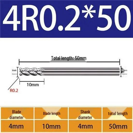 65° Metal Ceramic Flat-Bottom End Mill/Ball Nose End Mill/High-Gloss Mirror Face Mill