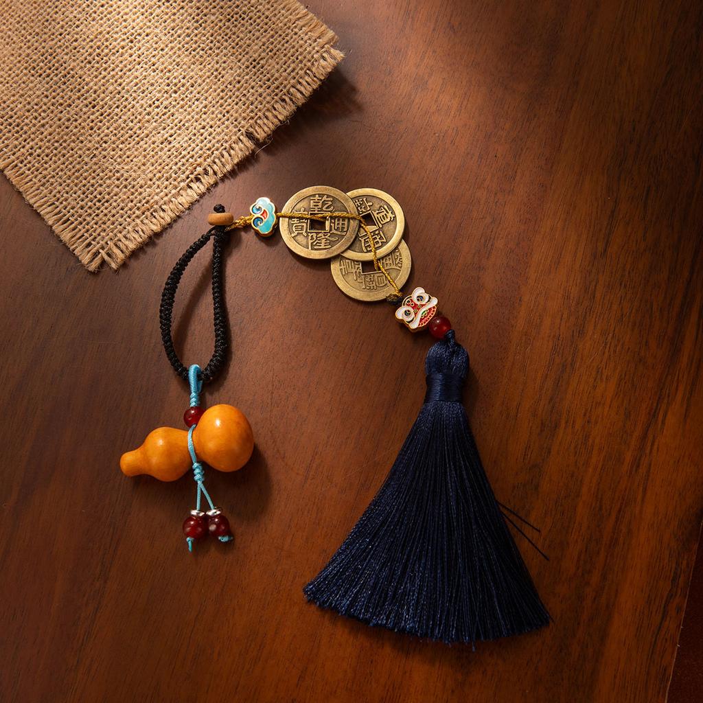 Gourd Key Pendant Copper Coin Auspicious Creative Hanging Jewelry Bag Accessories Copper Coin Home Meaning Pendant