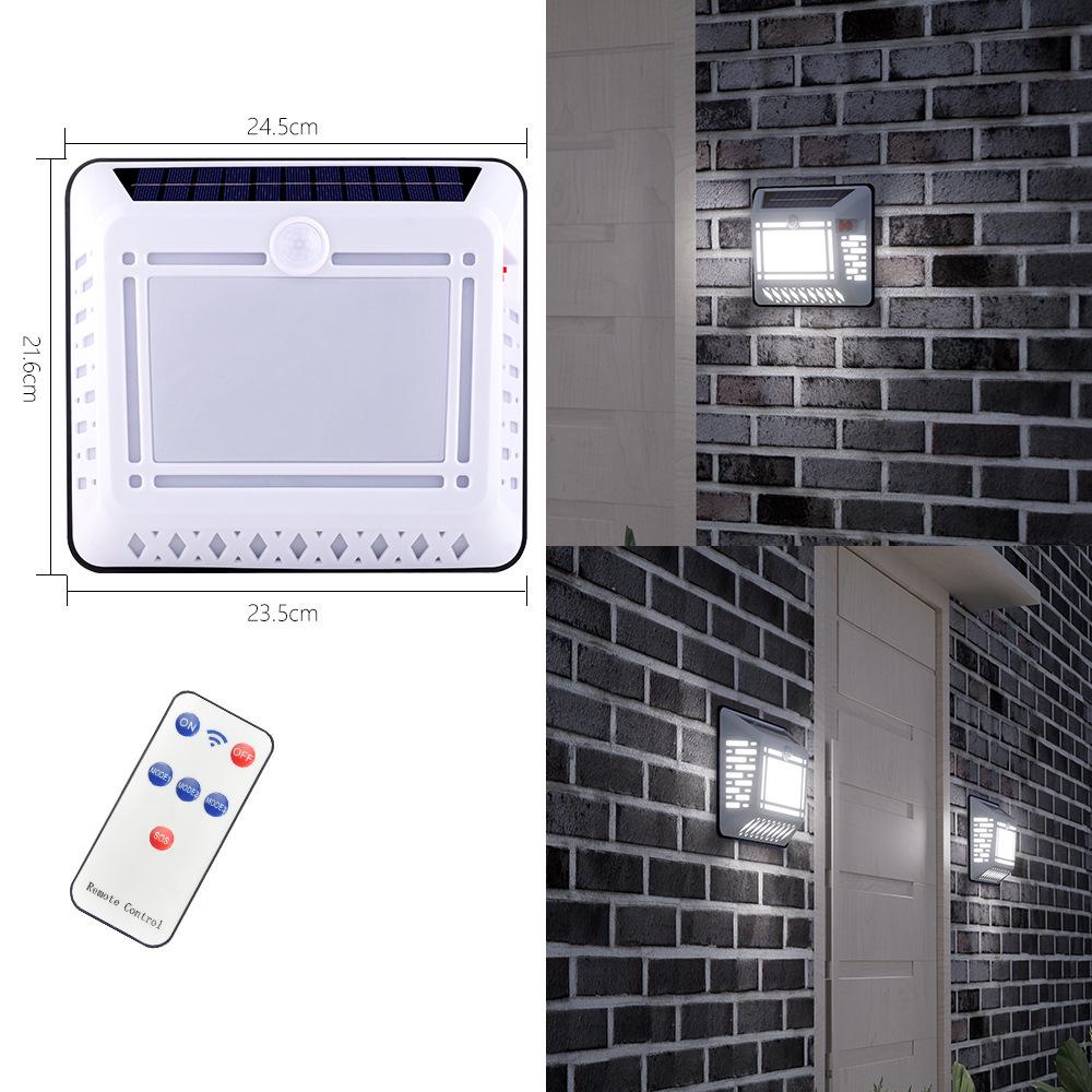 Solar LED Waterproof Outdoor Wall Lamp with Motion Sensor and Remote Control