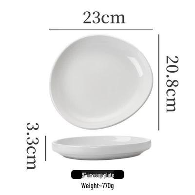 White Ceramic Multi-purpose Serving Plates
