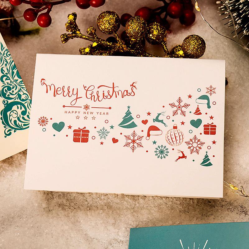 Weihnachtsgrußkarte Umschlag Weihnachtsgeschenkbox Karte Geschäftliche Feiertags-Dankes-Grußpostkarte Ins Wind Dankeskarte