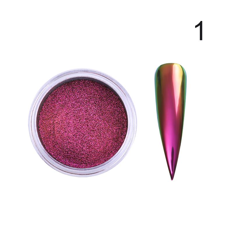 Chameleon Mirror Nail Powder Glitter Decoration Gel Polish Nail Art Dust Metallic Metal Polish Chrome Pigment Dazzling Accessory