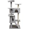 VidaXL Arbre à chat avec griffoirs en sisal 125 cm Gris