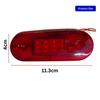 8PCS Red LED Running Board Side Marker Clearance Lights 12V for Truck Trailer RV Bus Boat | Waterproof Flat Base