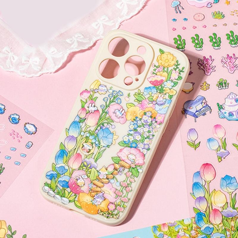 Fun 3D Miniature Scene Sticker Miniature Rainbow Land Chocolate Factory Sticker for Craft Scrapbooking Journal Notebook