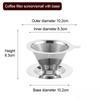 1Pc Reusable Double Layer Stainless Steel Coffee Filter Holder Pour Over Coffees Dripper Mesh Coffee Tea Filter Basket Tools