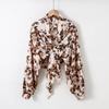 Chiffon Women's Summer Long Sleeved Top Thin Cardigan Paired with Women's Short Sun Protection Jacket Shawl