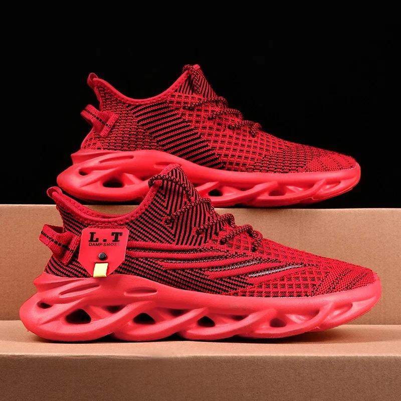 

2025 The New Black Running Shoes Casual Sneakers White Outdoor Breathable Mesh Shoes Men Light Shock-absorption Sneakers 39