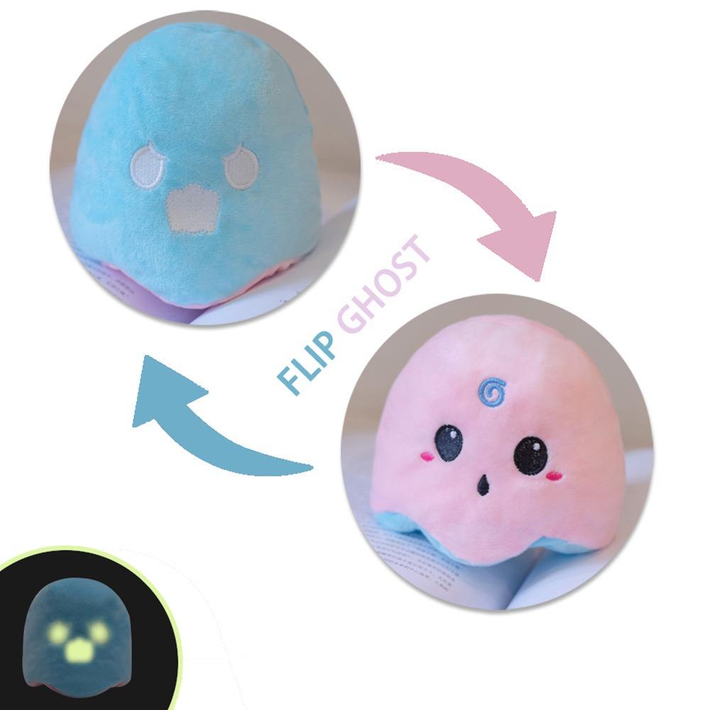 Stuffed Doll Reversible Flip Ghost Doll Double-sided Mood Reversible Ghost Soft Toy Car Decor