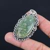 Gift For Women Pendant 925 Sterling Silver Natural Moss Moss Prehnite Gemstone