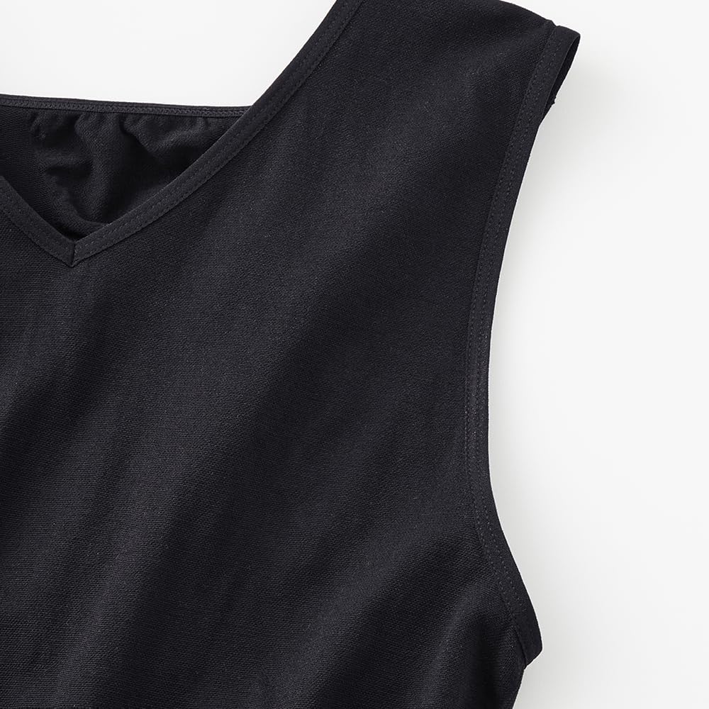 Three Breath Cool Feeling Wear it and walk to burn more calories RZ3418 Black LL [Gunze] V-neck Men's