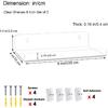 WANLIAN 8 Inch Acrylic Clear Shelves for Wall No Drilling, 2 Pack Small Adhesive Floating Shelf with Ledge, No Damage Mounted, Easily Expand Wall