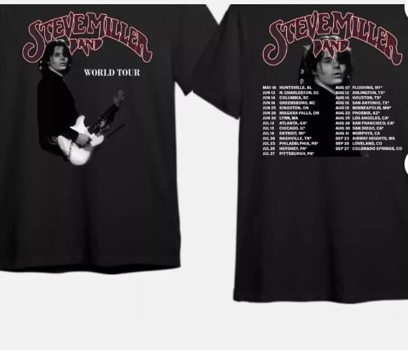 Steve Miller Band World Tour 2024 Shirt best gift for fans Unisex T-Shirt XXL