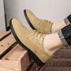Handmade casual business men's leather shoes  Lace up casual style  designer Outdoor versatile men's shoes for wedding parties