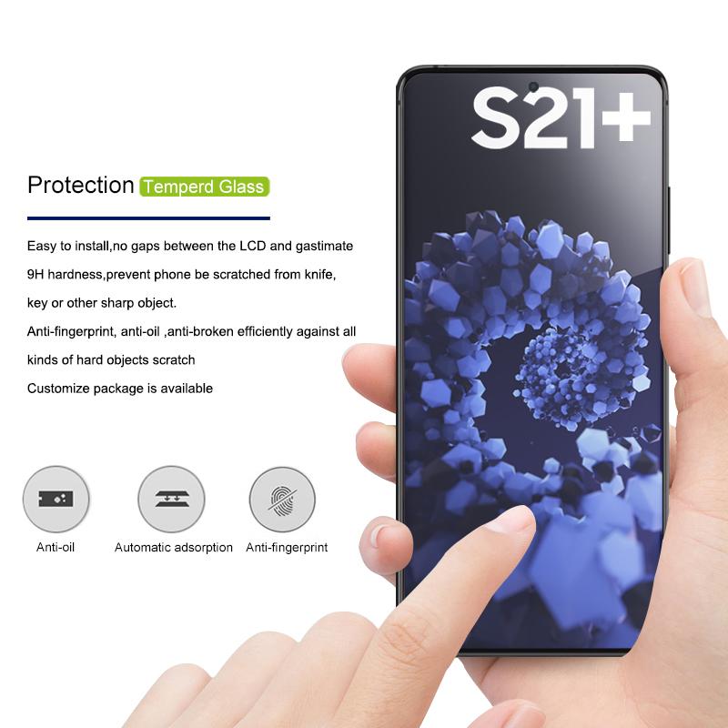 MOCOLO Complete Covering 3D Curved [Side Glue] Tempered Glass Screen Protector for Samsung Galaxy S21 Plus 5G