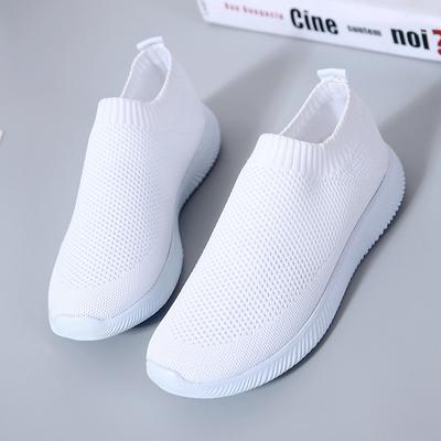 Summer Fashion Women's Sports Shoes Breathable Fly-woven Fabric Export Single Shoes Slow Personality