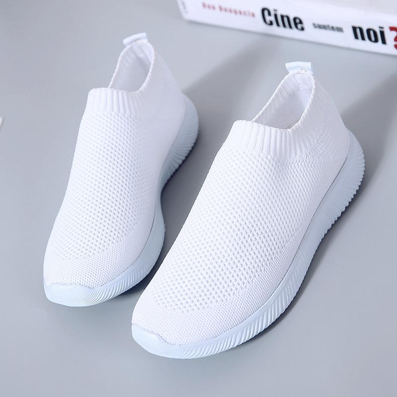Summer Fashion Women's Sports Shoes Breathable Fly-woven Fabric Export Single Shoes Slow Personality