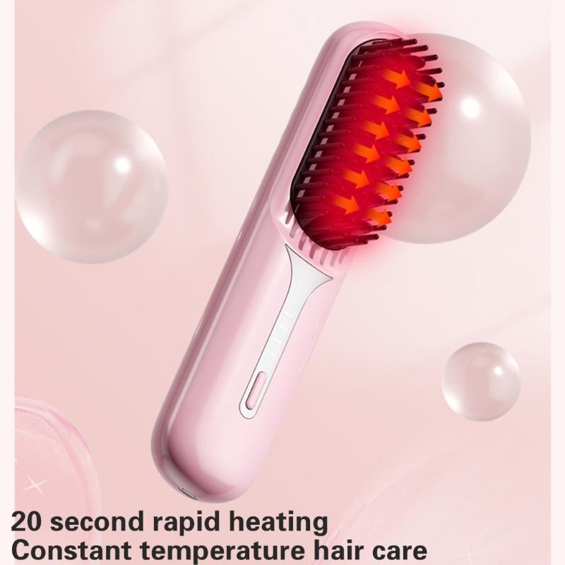 Fashion Hair Straightener Brush With Cordless And Rechargeable Hairdress Accesories Stylong Tool For Easy Use