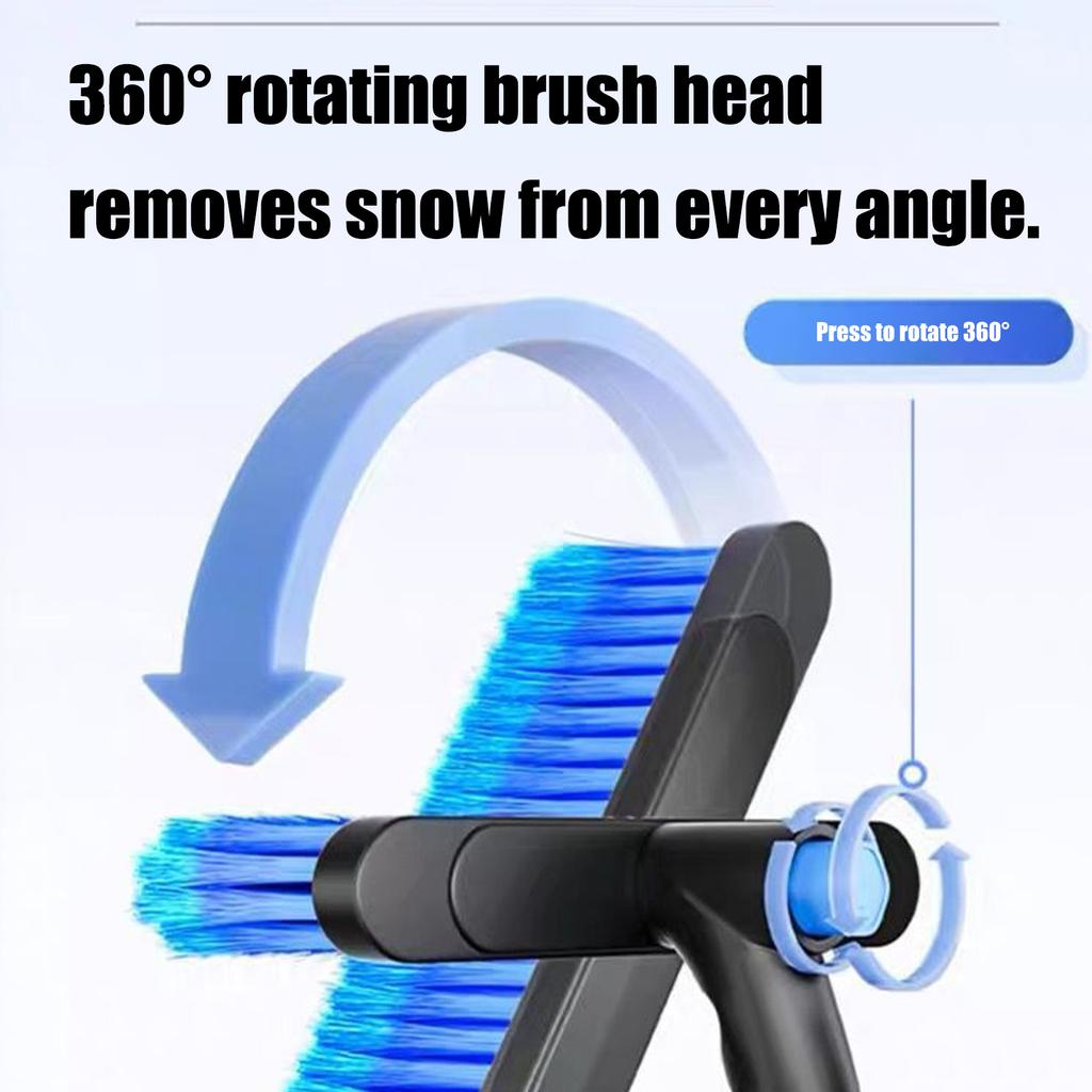 Multipurpose Windshield Ice Scraper Tool 9.4 Inch Soft Bristle Snow Brush Nonslip Foam Grip Suitable For Winter Cleaning