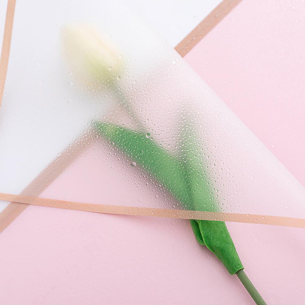10 Sheets Flower Wrapping Paper with Golden Edges, Waterproof Bouquet Packaging - Ideal for DIY Weddings & Birthdays 2035