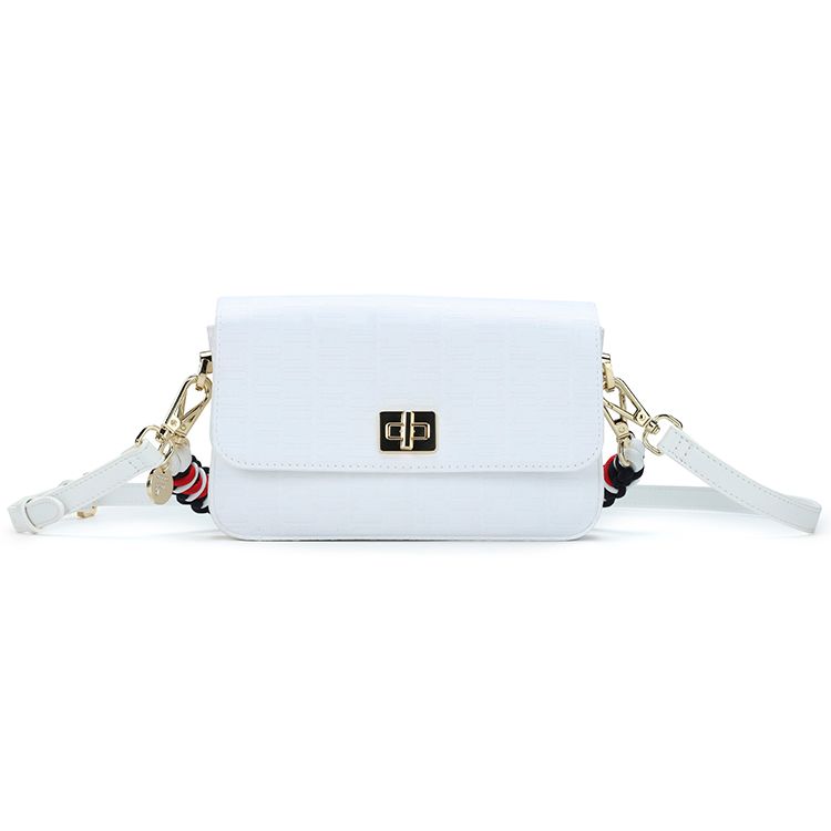 FILA Casual Fashion Simple Commuter PU Underarm Crossbody Handbag Women handbag Standard-White F13W221162F-WT Standard White
