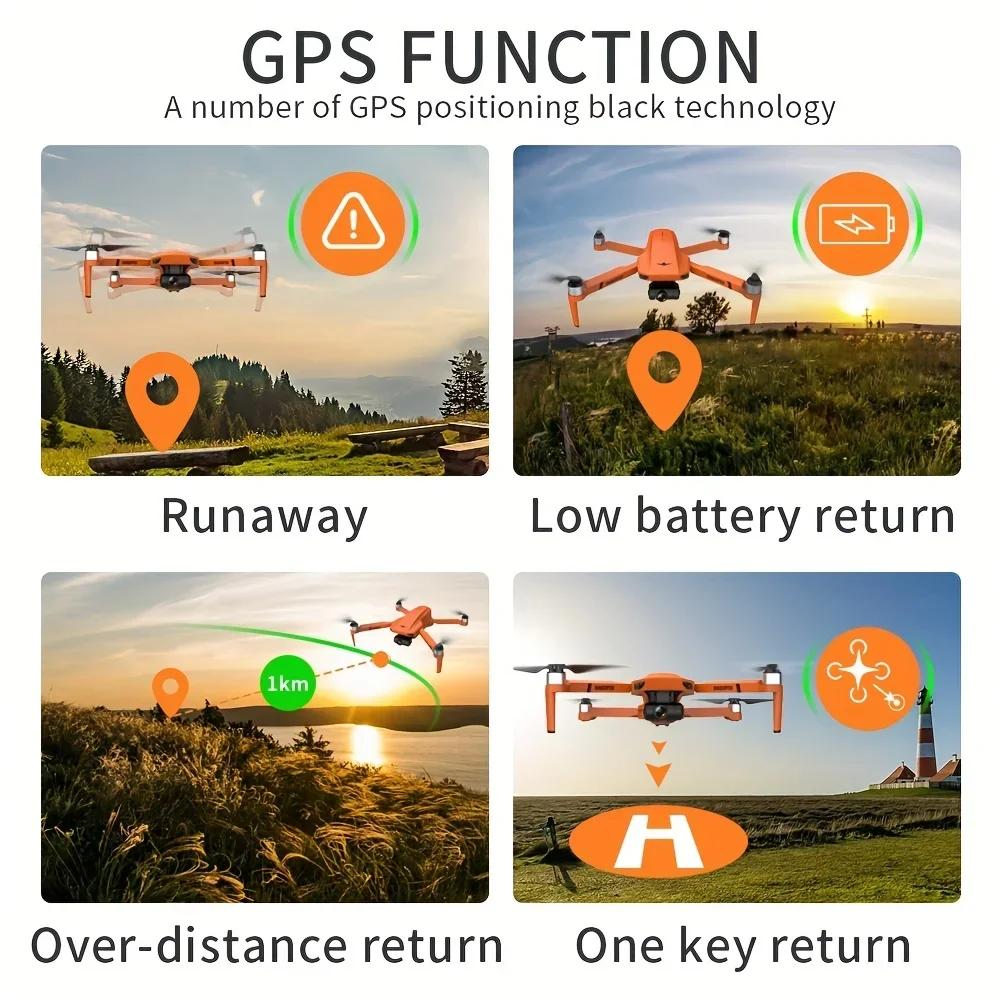 KF102 GPS Drone 4K Professional Dual HD Camera 2-Axis Gimbal Optical Flow WIFI FPV Photography Foldable Quadcopter Toys Gifts