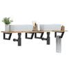Vidaxl Wall Shelf Under Sink, Steel and Solid Acacia Wood