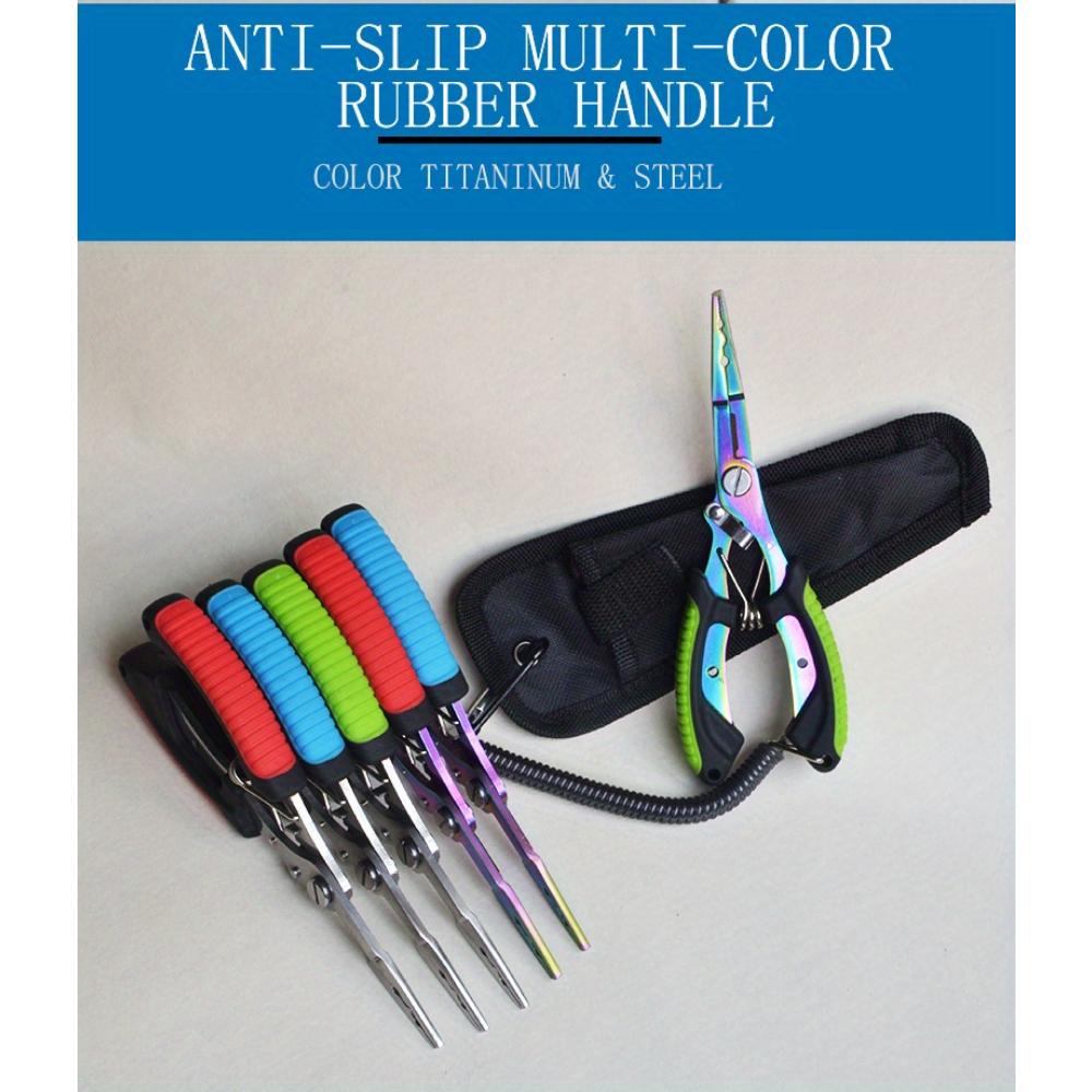 Spot Edelstahl Farbe Titan Zweifarbige Hawkbill Fischkontrollzange, Hakenpicking, Angelzange, Multifunktionale Luya-Zange