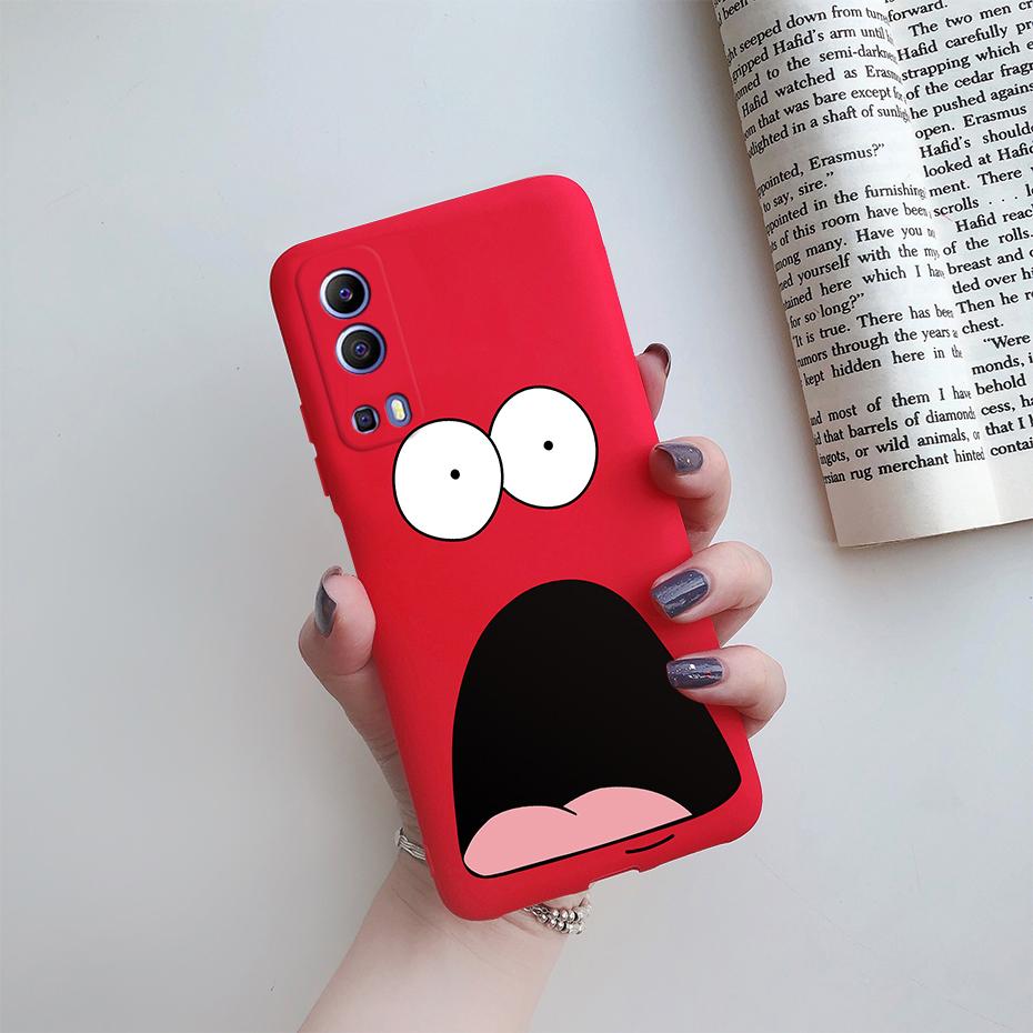 For vivo Y72 5G Case Soft TPU Silicone Cute Cartoon Shell Phone Back Cover for vivo Y72 5G V2041 Case Fundas Coque Etui Bumper