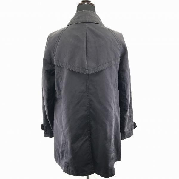 Coach /Stand Collar Coat/Outerwear/XS/Black/Spring Hook/Fully Lined/Striped Lining/Logo Buttons/Knee Length(USED)