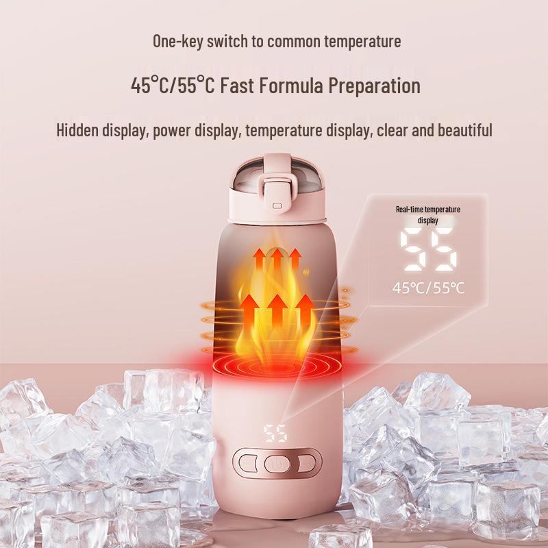 Anxi Bear Portable Milk Warmer: Fast-Charging, Temperature-Controlled Kettle for Baby Outings