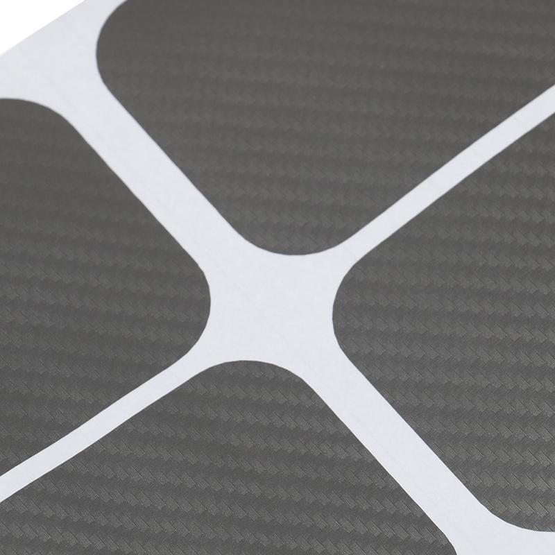 4Pcs Gray Color Car Door Sill Scuff Welcome Pedal Protect Carbon Fiber Sticker