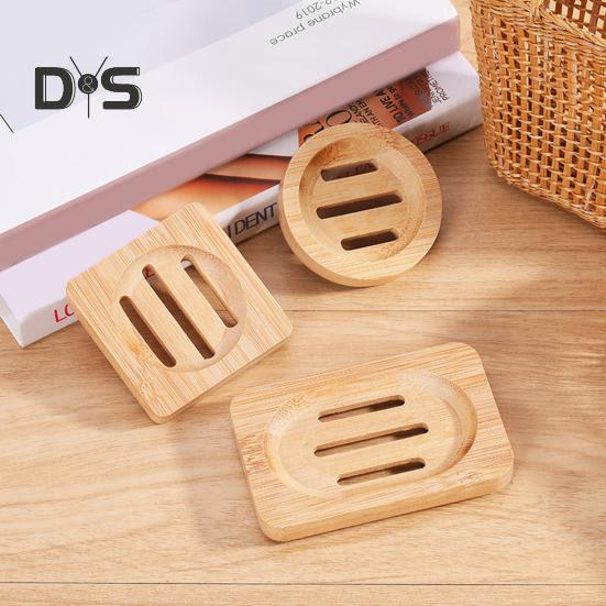 Soap Box Holder High Durability Not Easily Deformed Easy To Clean Bamboo Case Tray Decorative Wooden Soap Drain Holder