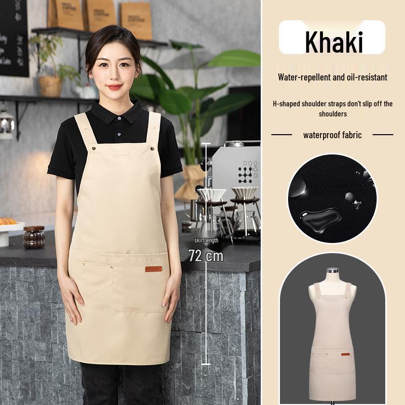 Custom Waterproof Adjustable Strap Apron with Printing for Catering Staff