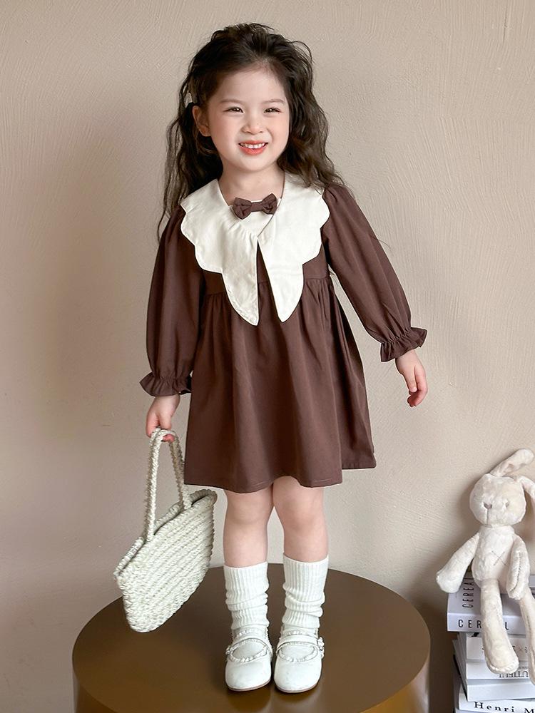 Autumn Korean-Style Academy Dress for Baby Girls – Infant Princess Fashion