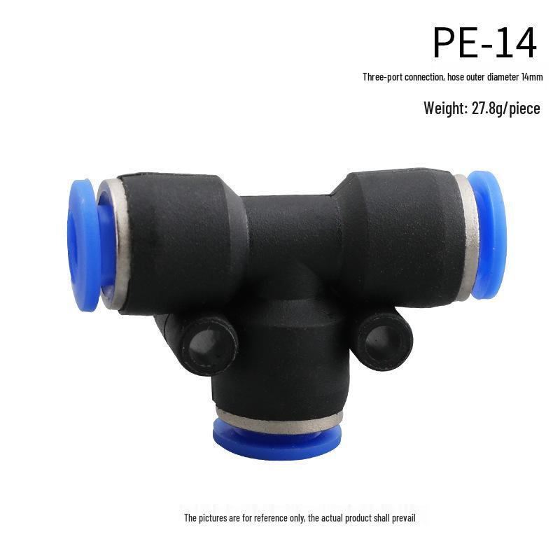 High-Pressure PE Tee & Reducer Pneumatic Quick-Fit Fittings for Air Pipe