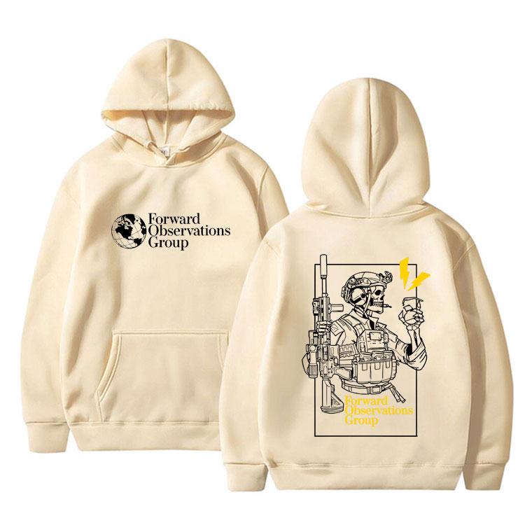 Men's Autumn/Winter Hooded Sweatshirt with Skull Soldier Print - Casual Pullover Hoodie - Streetwear, Military Tactical Style, Y2K Trend