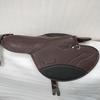 Black & Brown Synthetic Exercise Race Horse Saddles with Stirrup.