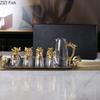 Twelve Zodiac Liquor Wine Glass Set Household Small Wine Glasses Hip Flasks Chinese Imitation European Drinkware Exquisite Gift