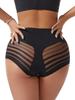 High Waisted Invisible Tummy Control Shapewear Panties for Women Stripe Lace Panty Ladies Underwear Shaping Briefs Slimming Underwear