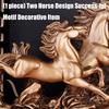 Two Galloping Running Horses Statue Sculpture Animal Statue Collectibles Figurines fengshui Ornament Home Decors