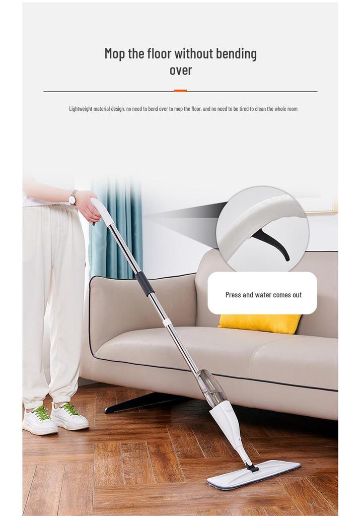 One-Step Dual-Use Spray Mop: Wet & Dry, No-Wring, Easy-Clean for Home