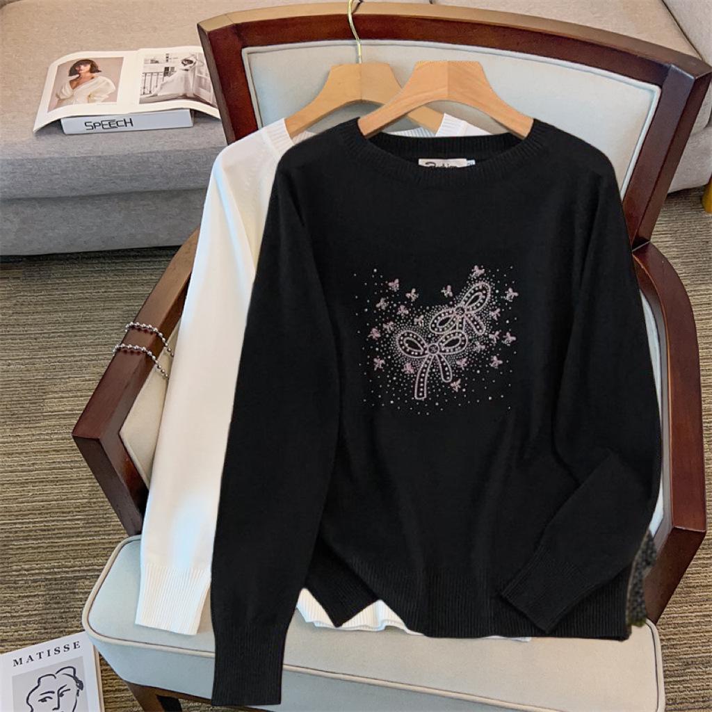 

Plus Size Women s Loose Knit Pullover Sweater, Bust 150/160 cm, 8009 Style, Fits 200/350 Jin 2XL чорний