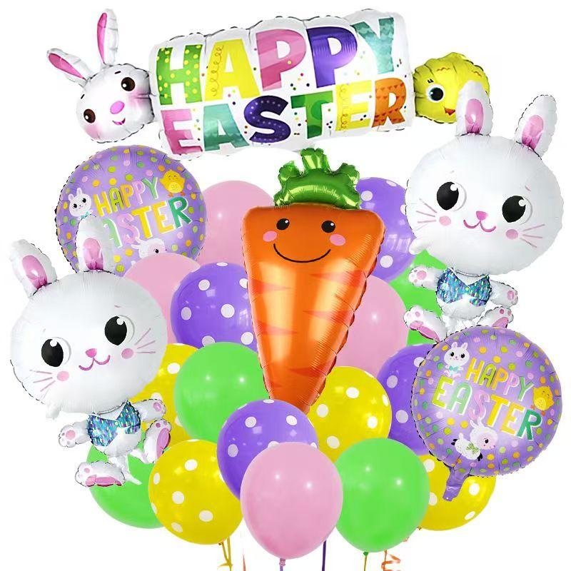 Easter Balloon Decorations Kit Bunny & Egg Cartoon Design, Party & Home Easter Decorations Set